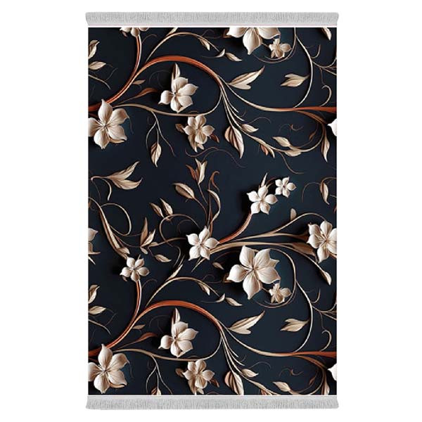 فرش پارچه‌ای دفه مدل فرشینه طرح فانتزی کد 8063