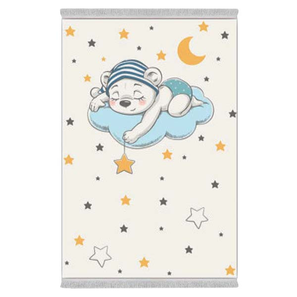 فرش پارچه‌ای دفه مدل فرشینه طرح فانتزی کد 8092