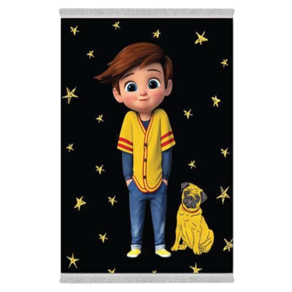 فرش پارچه‌ای دفه مدل فرشینه طرح فانتزی کد 8139