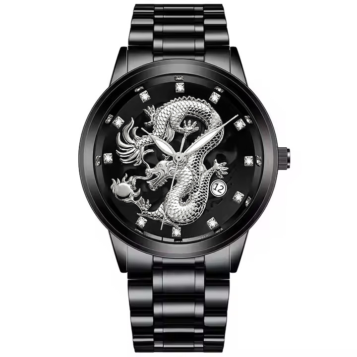 ساعت مچی عقربه‌ای مردانه کوارتز مدل دراگون کد MESHKI