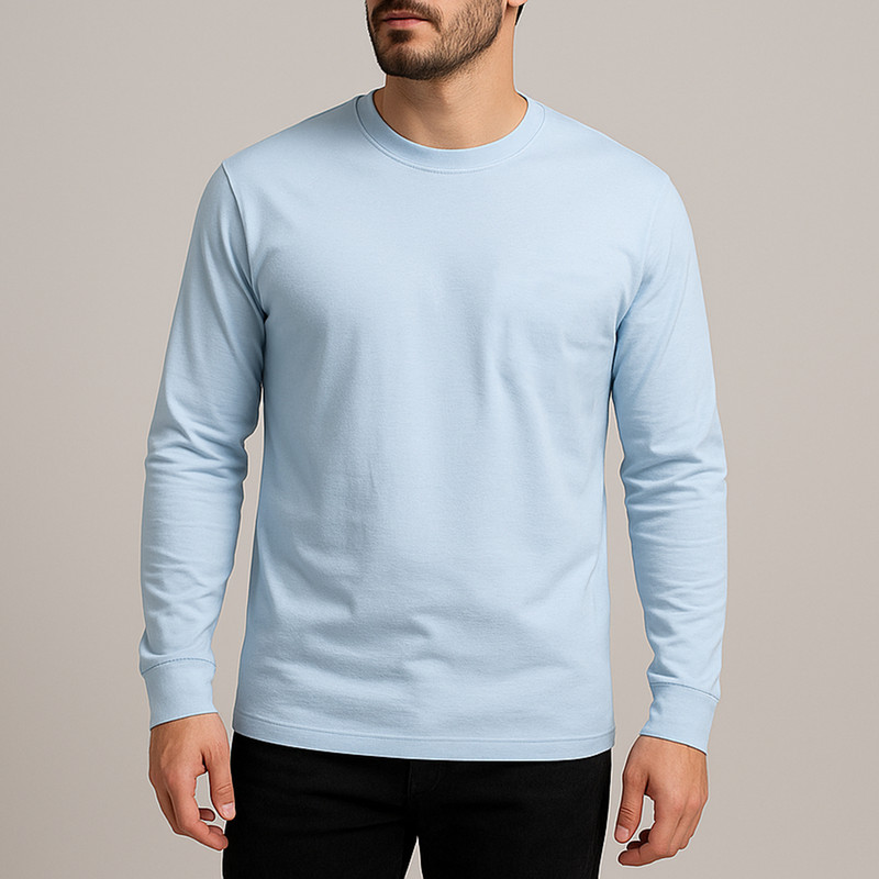 تی شرت آستین بلند مردانه رانژ مدل ساده 23RA05 - 412