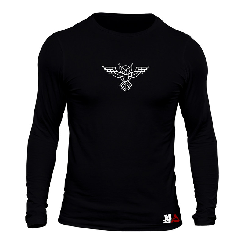 تی‌شرت آستین بلند مردانه مدل جغد کد B326