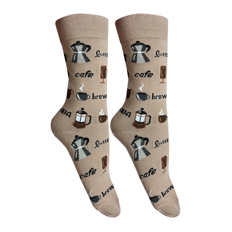 جوراب ساق بلند مردانه تن پوش هنگامه مدل پنبه قهوه داغ