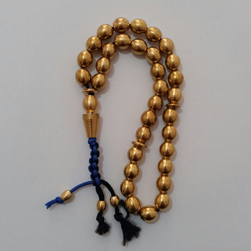 تسبیح مدل برنجی دانه درشت 33