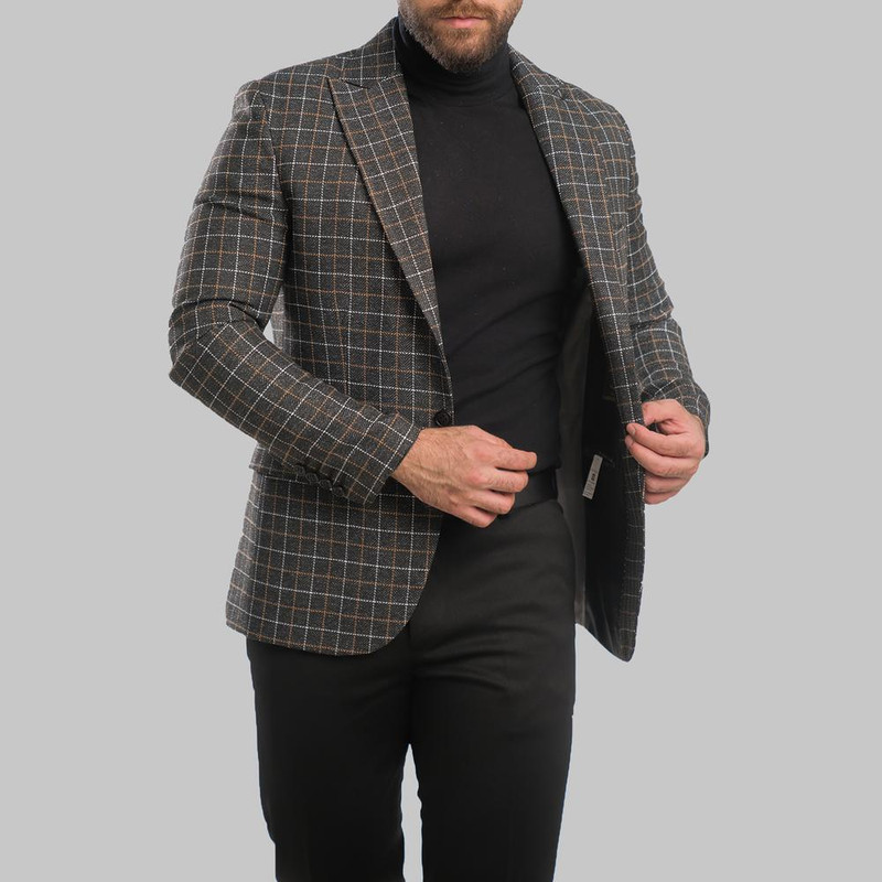 کت مردانه مدل چهارخانه ریز 2