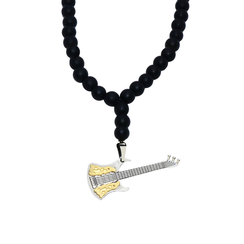 گردنبند مردانه طرح گیتار کد GM-011