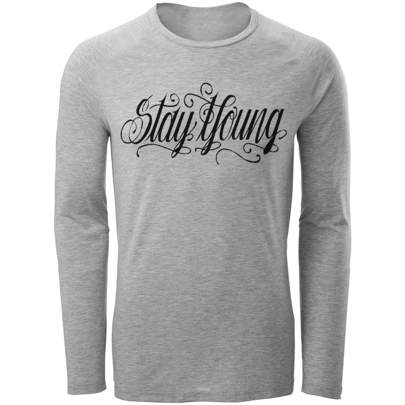 تیشرت آستین بلند مردانه مدل Stay young کد A26