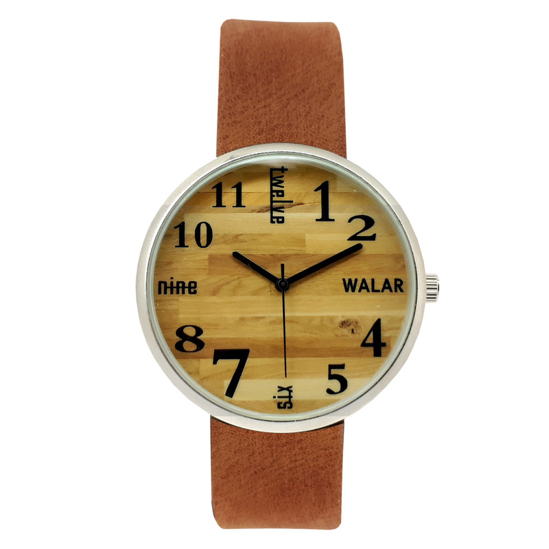ساعت مچی عقربه‌ای مردانه والار مدل چوب گردو کد 33