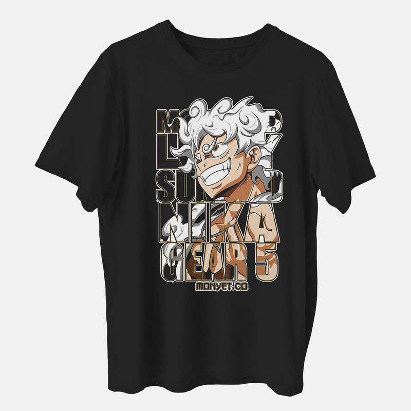 تی شرت آستین کوتاه مردانه مدل انیمه ای شخصیت لوفی کد anm404