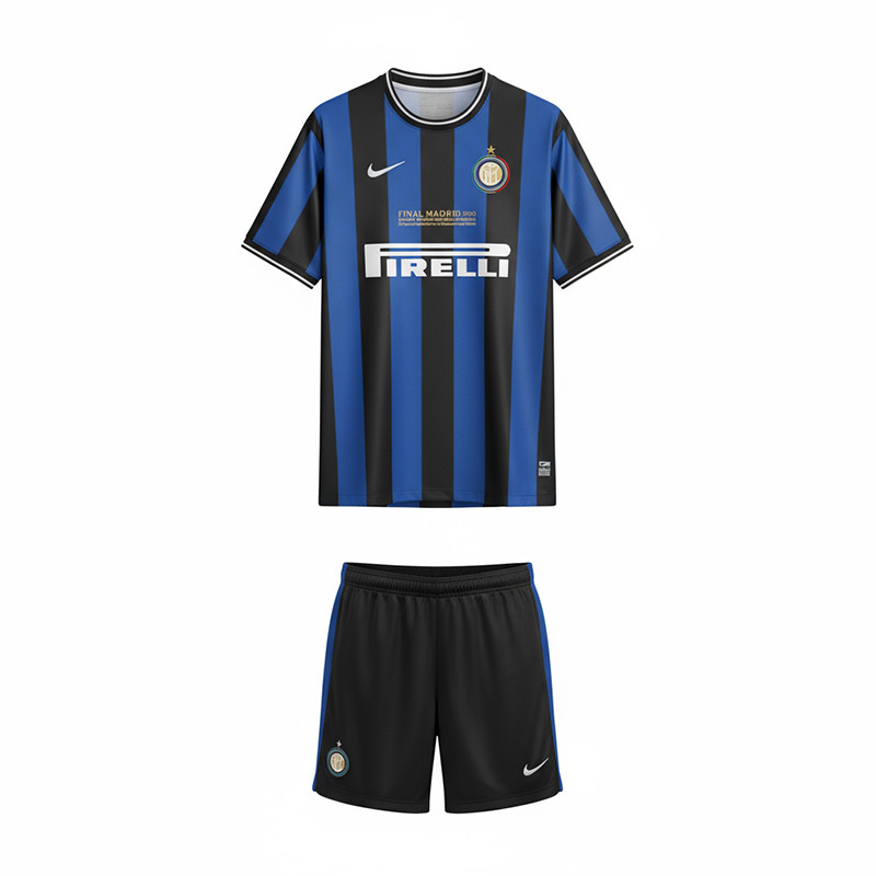 ست تی‌شرت آستین کوتاه و شلوارک ورزشی مردانه مدل اینتر میلان کد Home 2010