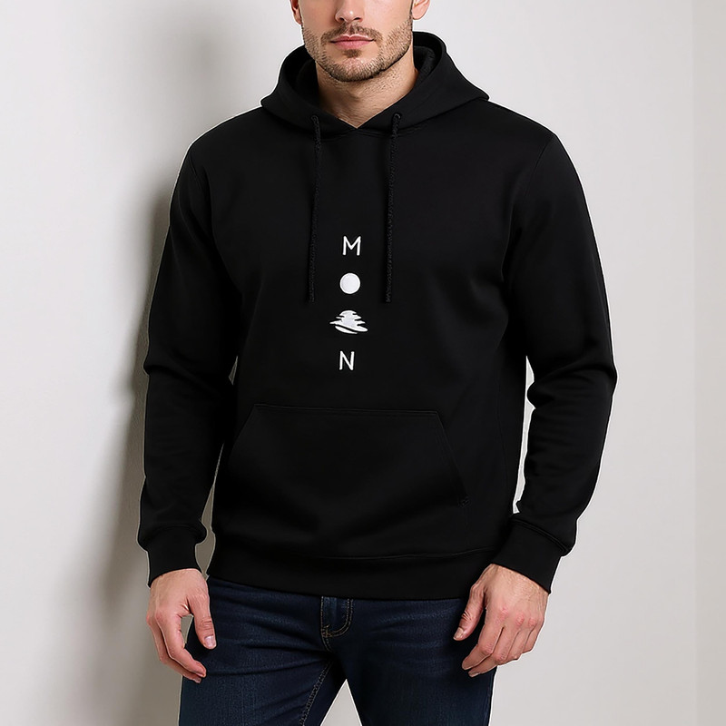 هودی مردانه مدل ابر و ماه X1034