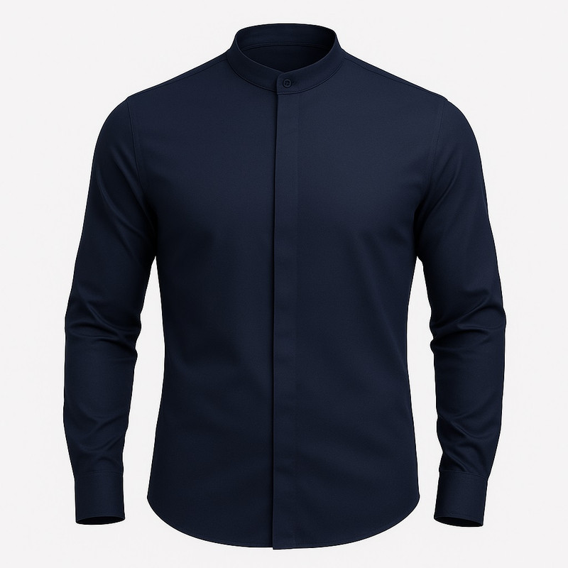 پیراهن آستین بلند یقه دیپلمات مردانه مدل سهند کد SOR