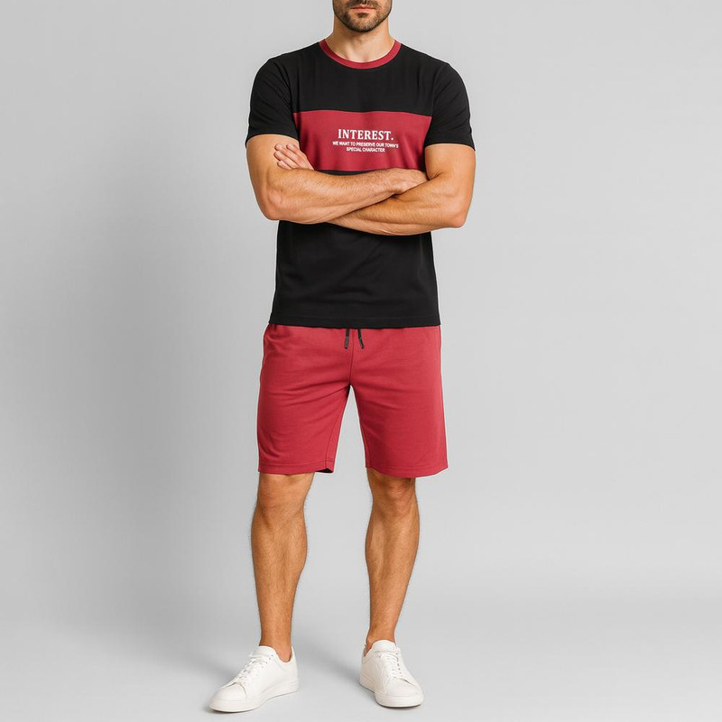 ست تی شرت و شلوارک مردانه مادر مدل Harry