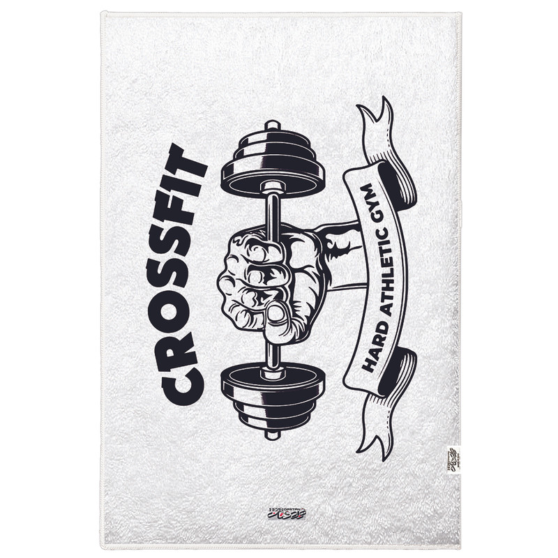 حوله ورزشی هزاردستان طرح کراس فیت کد H109 سایز 100 در 50 سانتی متر