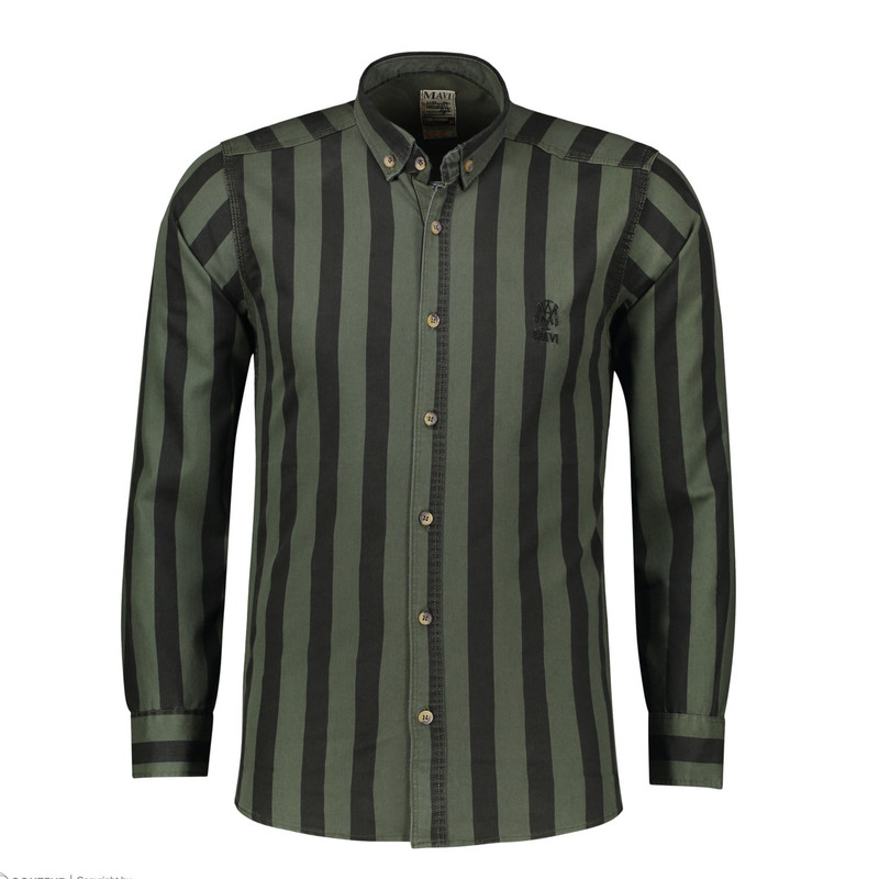 پیراهن آستین بلند یقه برگردان مردانه مدل کوتینگ راه دار