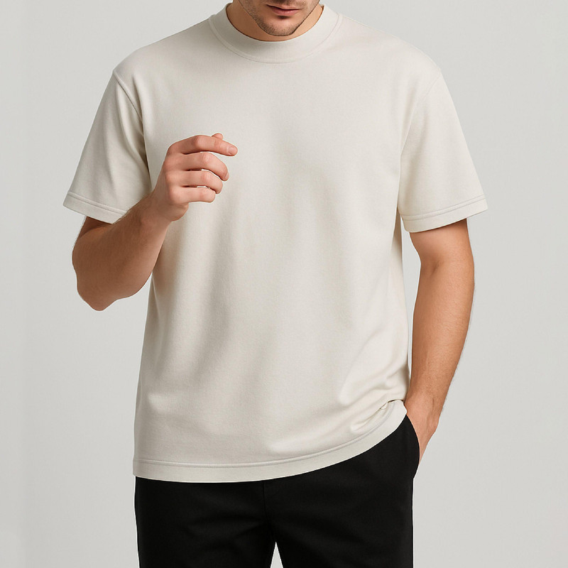 تی شرت آستین کوتاه مردانه کروم مدل یقه گرد 2410608