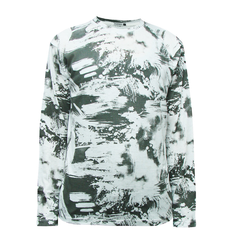 تی شرت آستین بلند مردانه مدل چاپی طرح دار