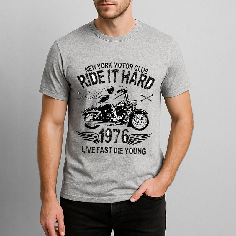 تیشرت آستین کوتاه مردانه مدل موتور S41