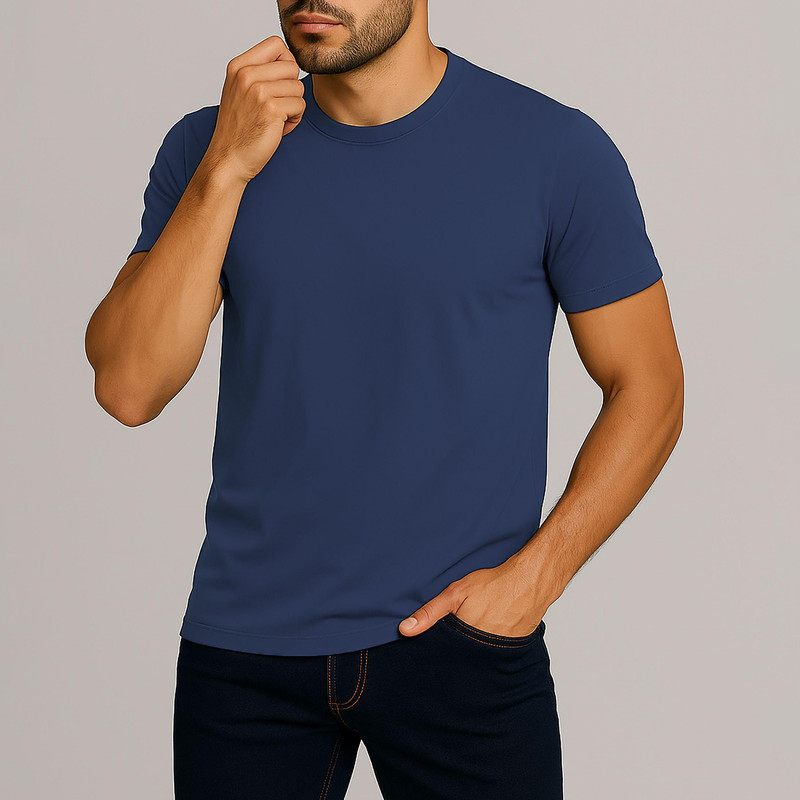 تی شرت آستین کوتاه مردانه روان بخش مدل کلاسیک