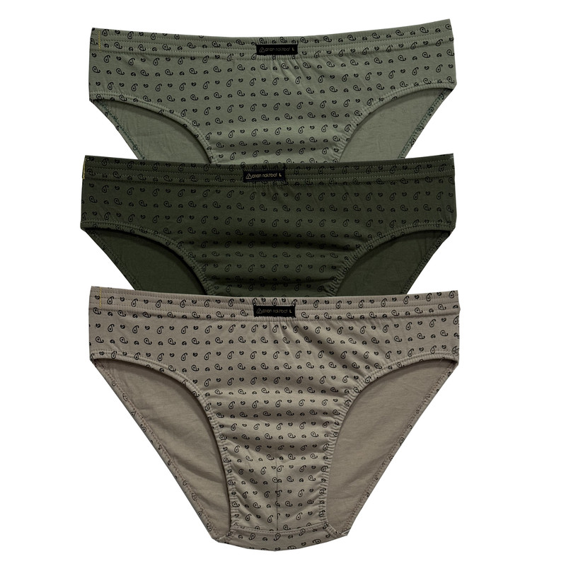 شورت اسلیپ مردانه آریان نخ باف مدل 1361 بسته سه عددی