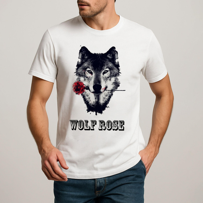 تیشرت  آستین کوتاه مردانه طرح گرگ کد 0106