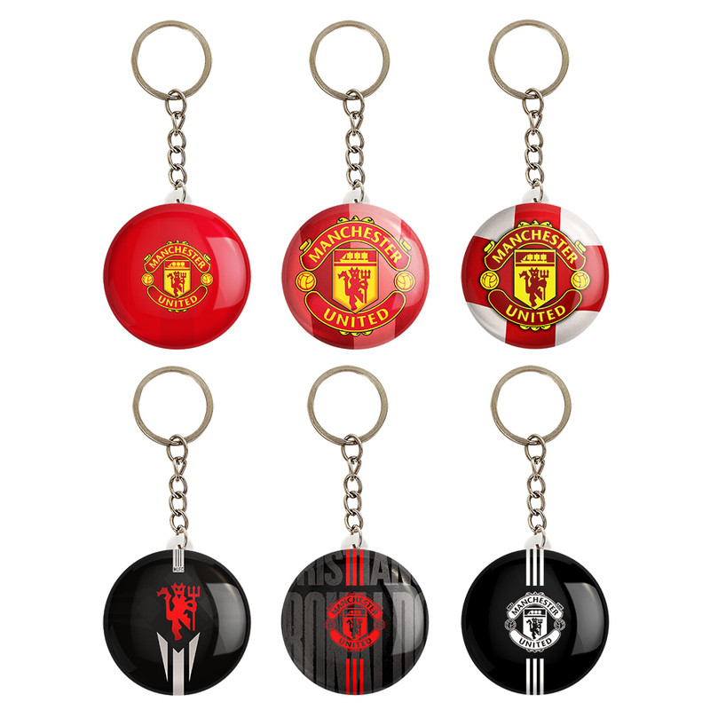 جاکلیدی خندالو مدل باشگاه منچستر یونایتد Manchester United کد 1710B مجموعه 6 عددی
