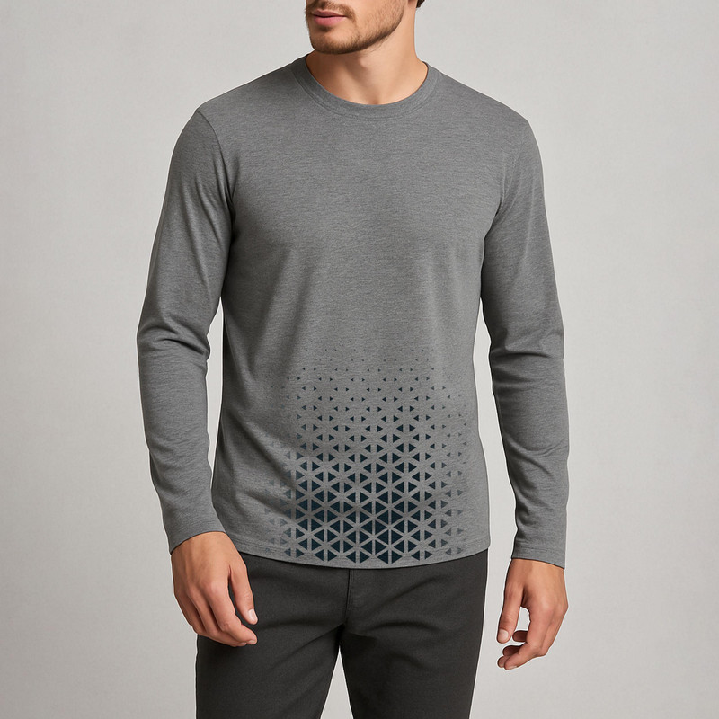 تیشرت آستین بلند مردانه طرح انتزاعی کد S361