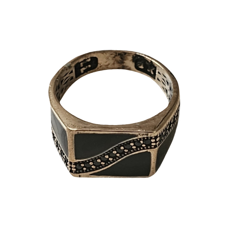 انگشتر دست‌ساز مردانه مدل طلاروس کد S343