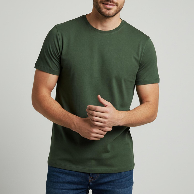 تی شرت آستین کوتاه مردانه روان بخش مدل کلاسیک