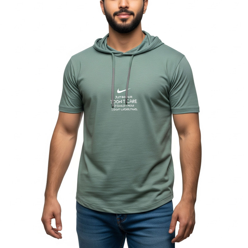 تی‌شرت کلاه‌دار آستین کوتاه مردانه مدل 14040603