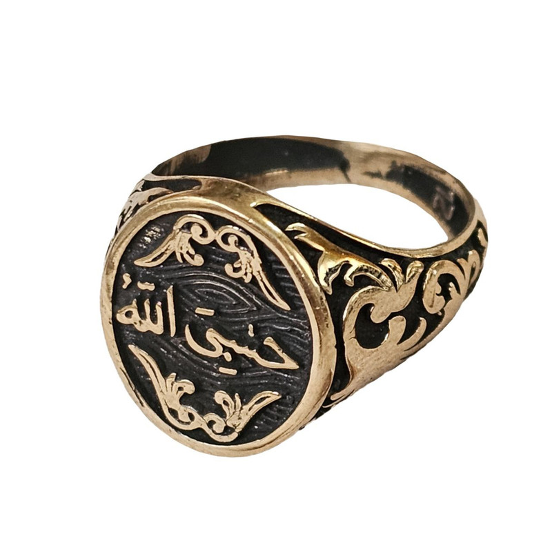 انگشتر مردانه طرح حسبی الله کد GL219