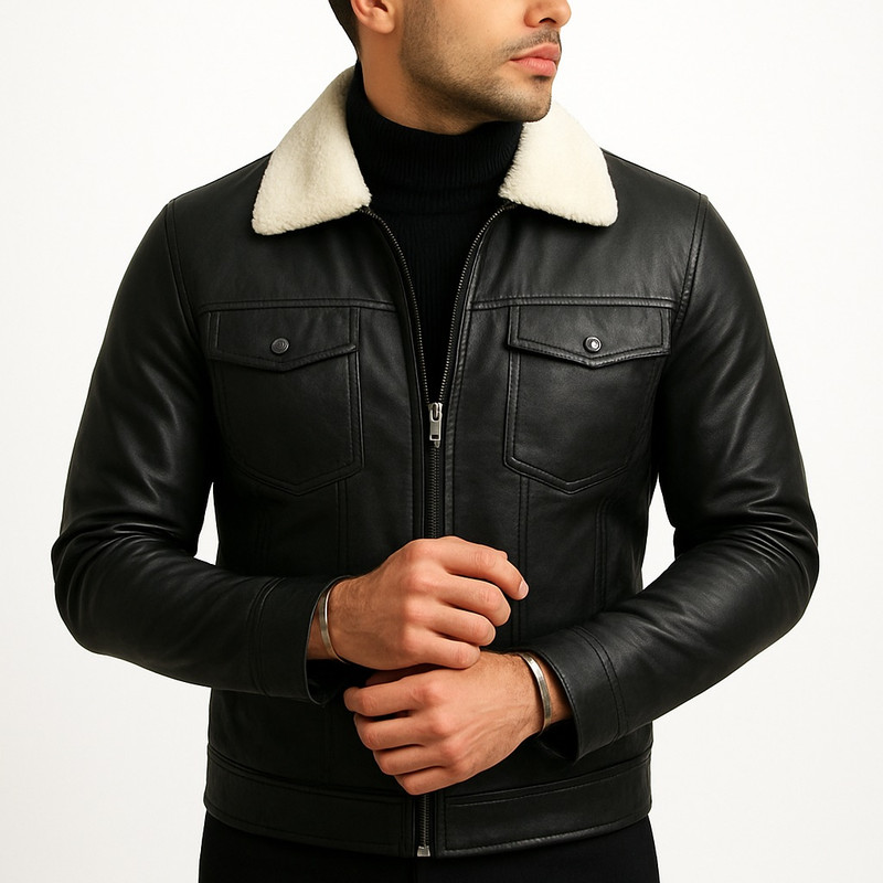 کت چرم مردانه مدل kh.a.z.s.e.f_26