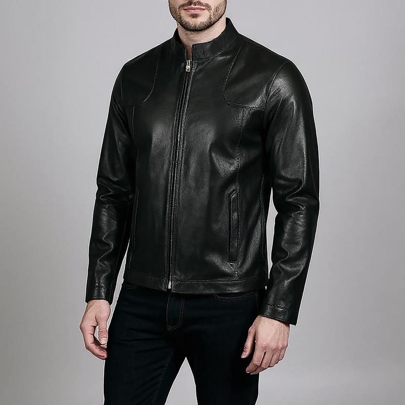 کت چرم مردانه چرم مشهد مدل K0608-001