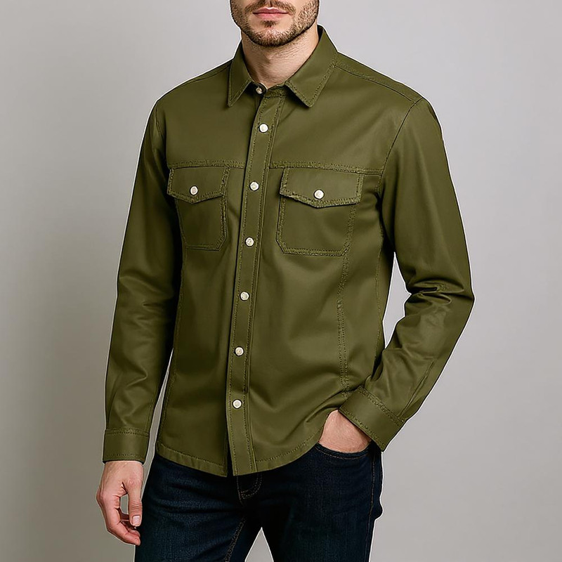 کت چرم مردانه چرم مشهد مدل K0629