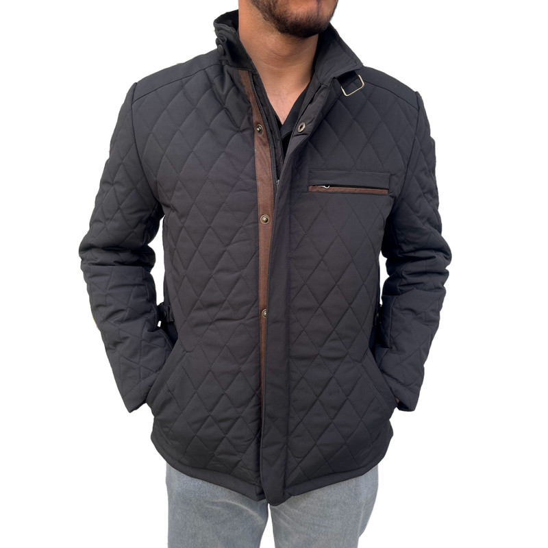 کاپشن مردانه مدل لوزی دوزی