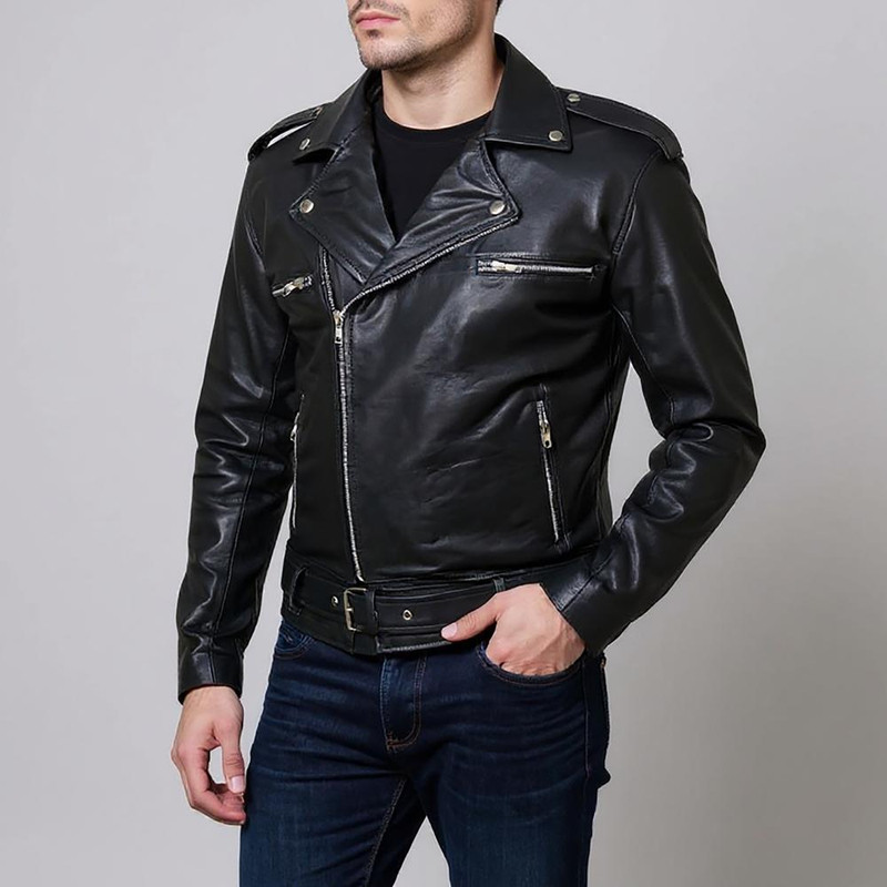 کت چرم مردانه مدل نگان