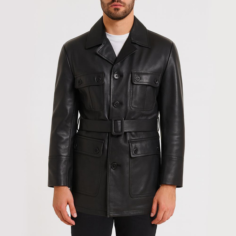 کت چرم مردانه چرم مشهد مدل M0579