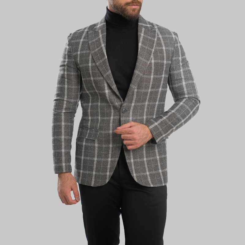 کت مردانه مدل چهارخانه درشت سناتور 1-1