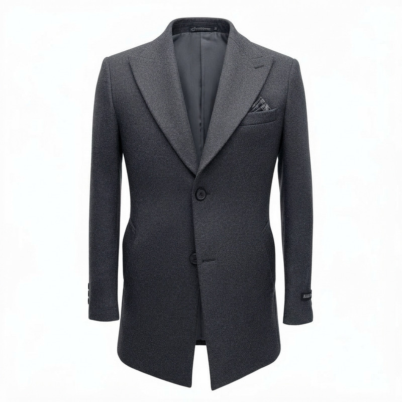 پالتو بلند مردانه مدل پشمی کشمیر کد 46779