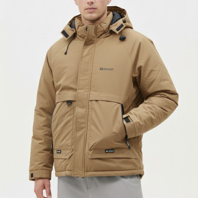 کاپشن مردانه مدل زمستانی کلاهدار 9082