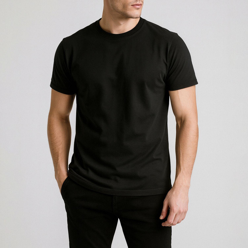تی شرت آستین کوتاه مردانه مدل یقه گرد ساده basic