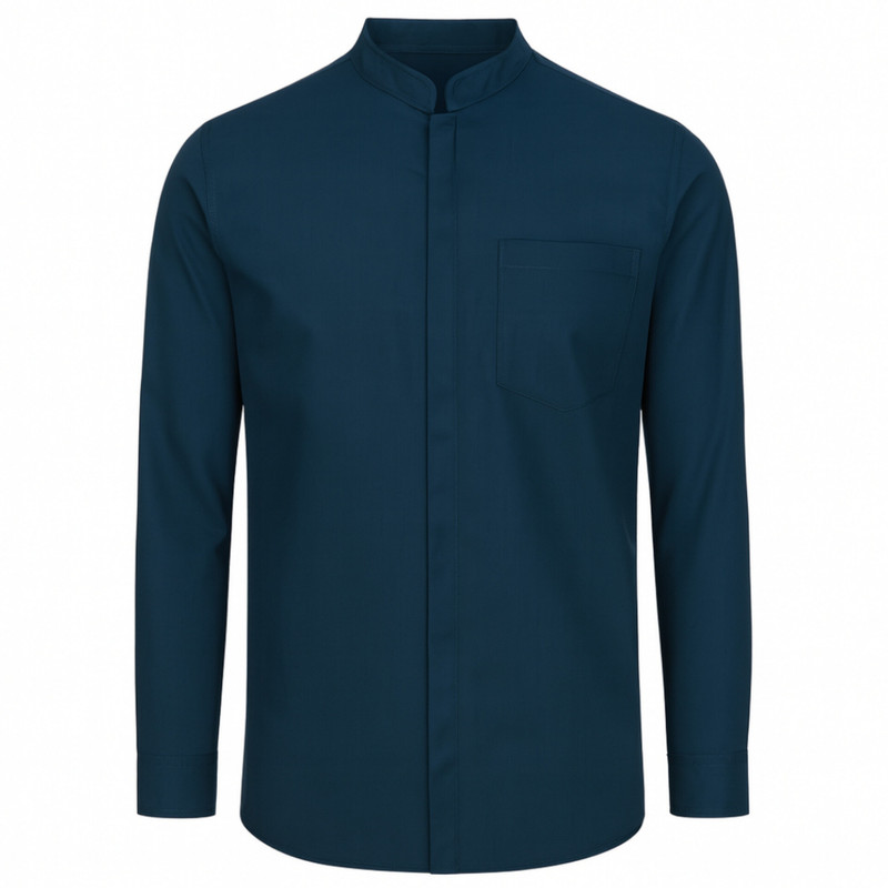 پیراهن آستین بلند یقه دیپلمات مردانه مدل S100