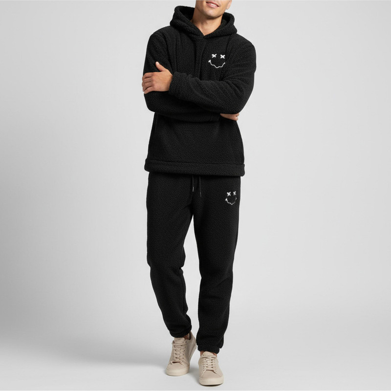 ست هودی و شلوار مردانه مدل تدی طرح G BAG