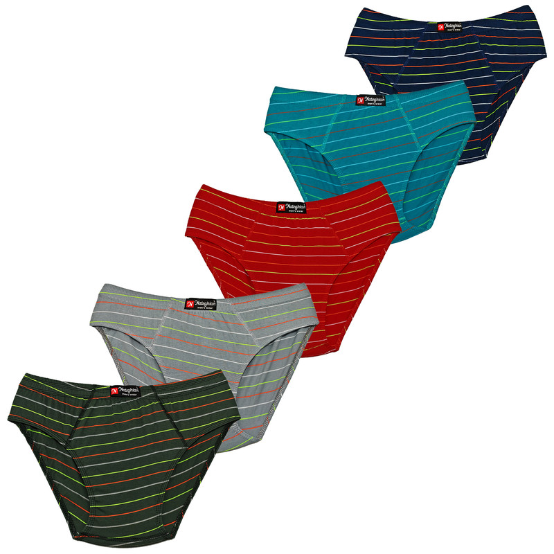 شورت اسلیپ مردانه پوشاک ناطقیان مدل سوپر نخ پنبه کد 20 مجموعه 5 عددی