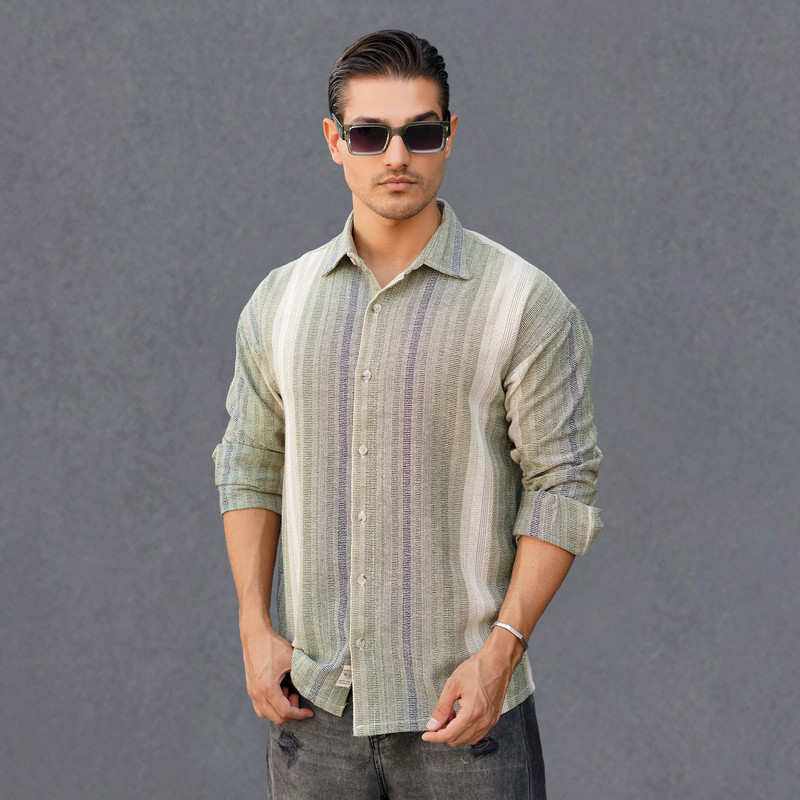 پیراهن آستین بلند یقه برگردان مردانه مدل 1190