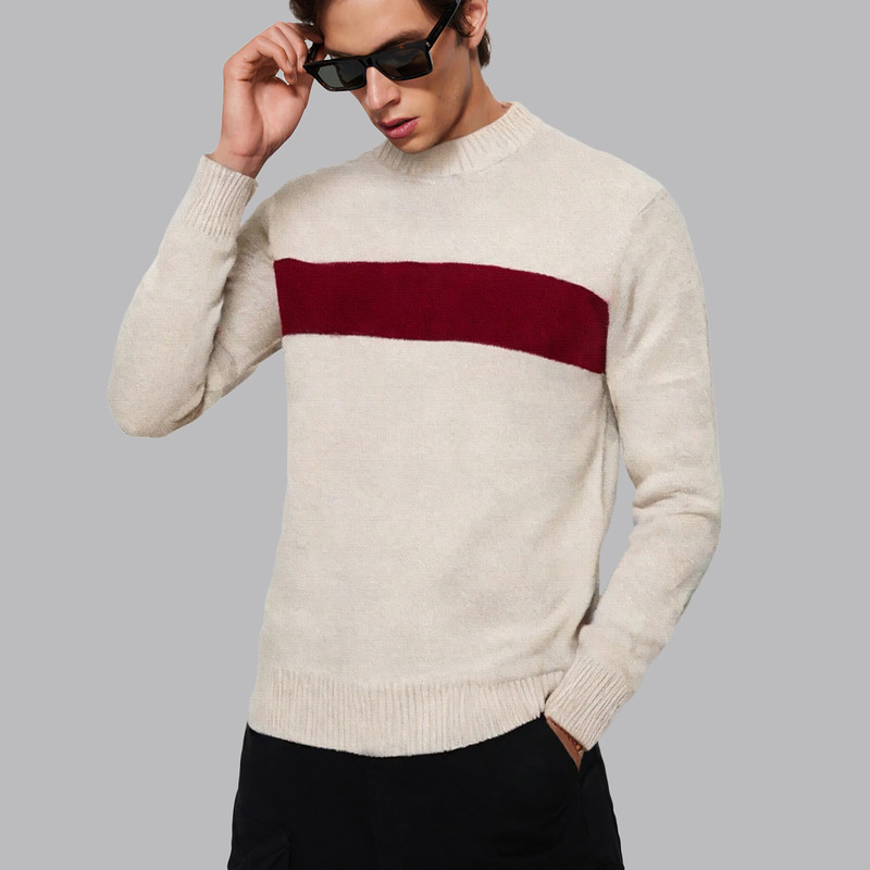 پلیور یقه گرد مردانه ترندیول مدل 820050836