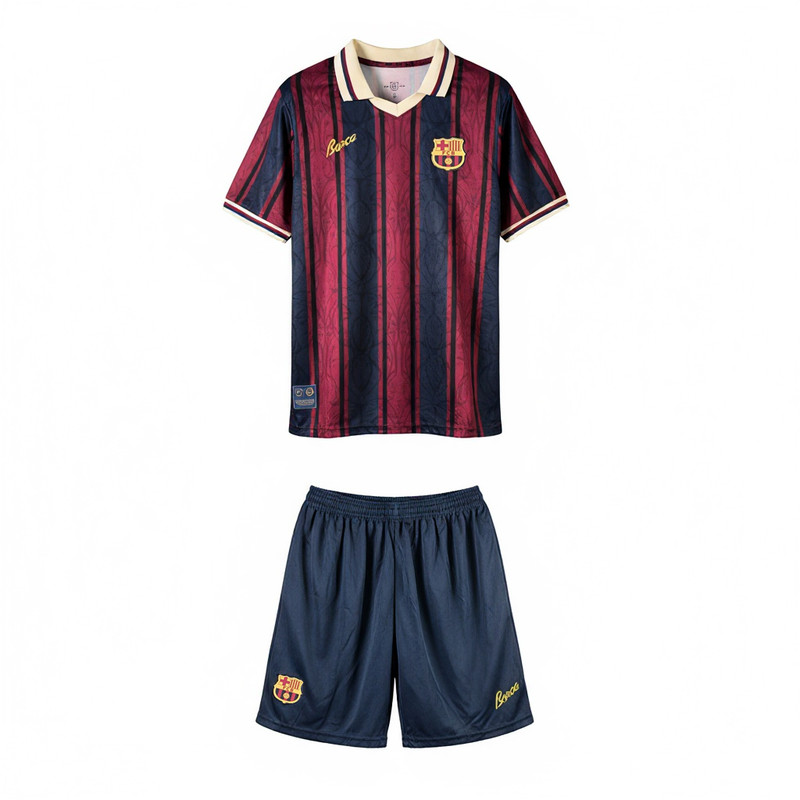 ست پولوشرت و شلوارک ورزشی مردانه مدل بارسلونا نسخه 125 سالگی