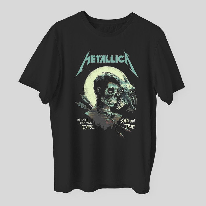 تی شرت آستین کوتاه مردانه مدل متالیکا فانتزی کد z102