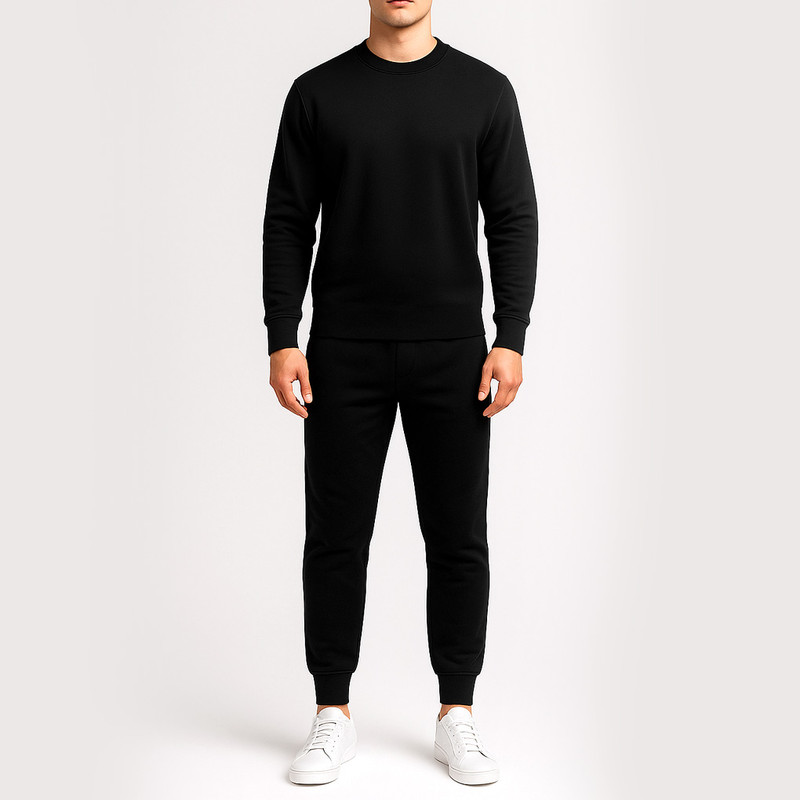 ست تی‌شرت آستین بلند و شلوار راحتی مردانه ماییلدا مدل تو کرکی کد 5497