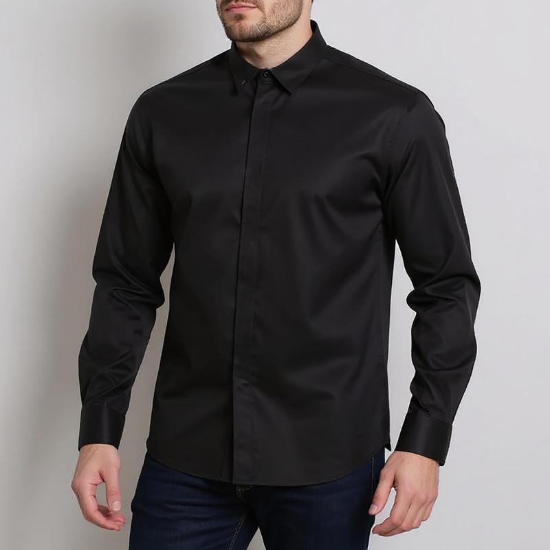 پیراهن آستین بلند مردانه مدل 329002802 سایز بزگ تترون